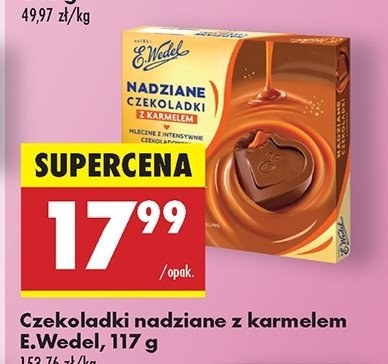 Czekoladki nadziane z karmelem E. wedel promocja w Biedronka