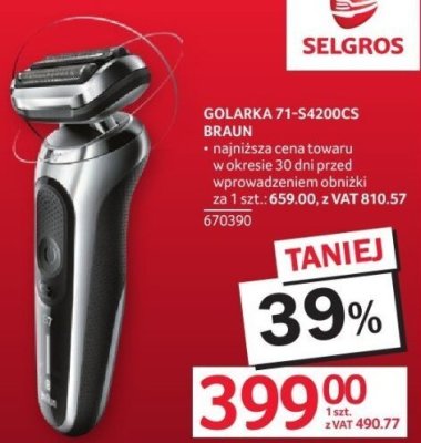 Golarka 71-S4200CS Braun promocja w Selgros