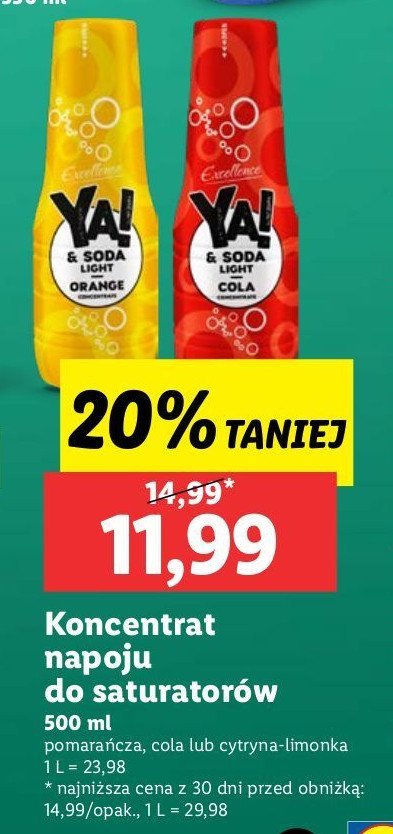 Syrop do saturator贸w cola Excellence ya! promocja