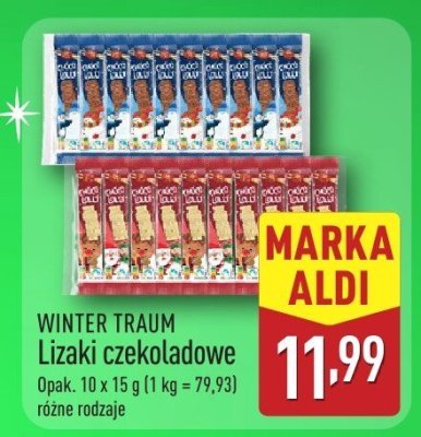 WINTER TRAUM Lizaki czekoladowe promocja w Aldi
