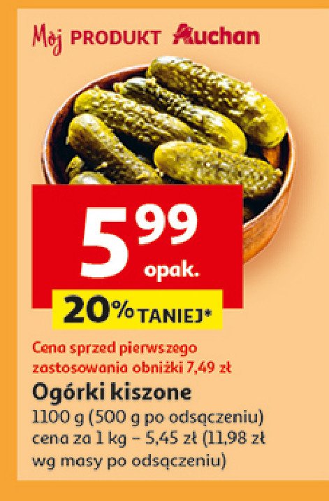 Ogórki kiszone Auchan promocja