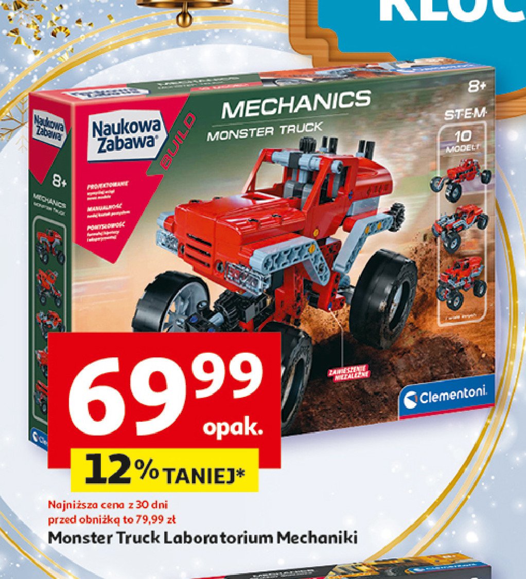 Laboratorium mechaniki monster truck Clementoni promocja