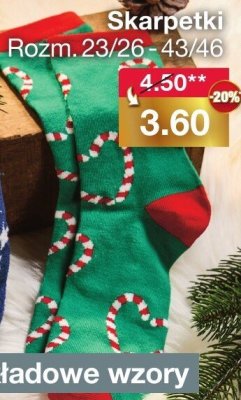 Skarpetki świąteczne Rozm. 23/26 - 43/46 promocja w Woolworth