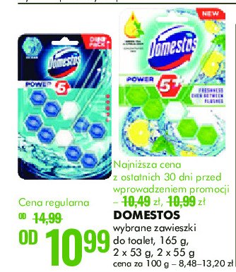Kostka do wc lime & cedarwood Domestos power5+ promocja