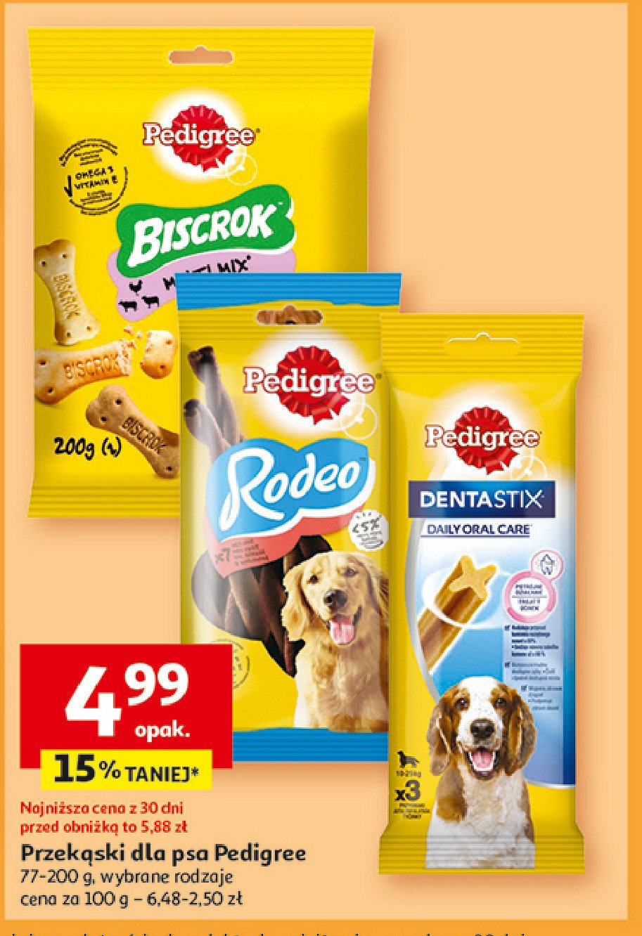 Ciasteczka dla psów Pedigree biscrok promocja w Auchan