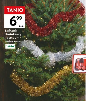 Łańcuch choinkowy, różne kolory promocja w Intermarche