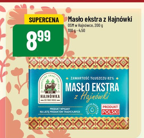 Masło ekstra OSM HAJNÓWKA promocja