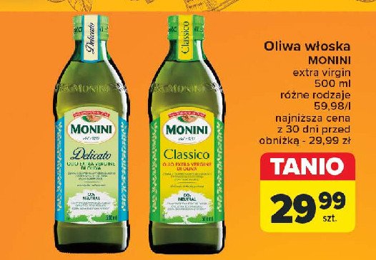 Oliwa z oliwek extra vergine delicato Monini promocja w Carrefour