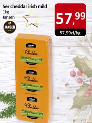 Ser cheddar irish mild 1kg Jansen promocja w Market Point