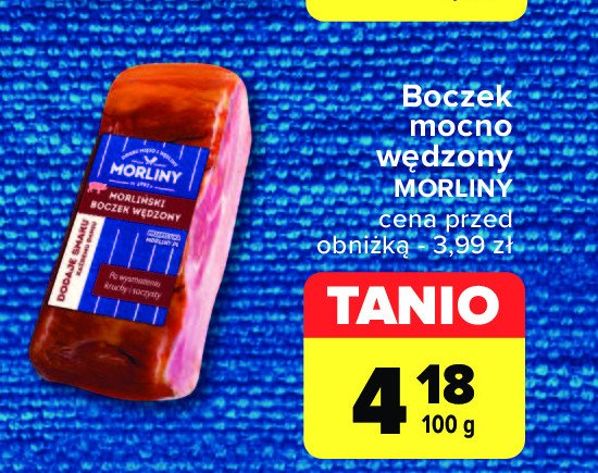 Boczek mocno wędzony Morliny promocja