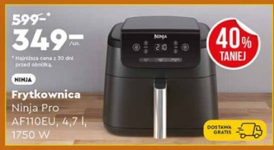 Frytkownica Ninja Pro AF110EU NINJA, 4,7 l, 1750 W promocja w Biedronka