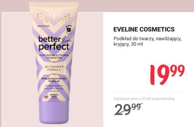 Podkład do twarzy nawilżający, kryjący Better than Perfect promocja w Rossmann