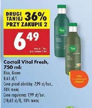 Coctail blue Vital fresh promocja