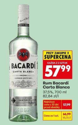 Rum Bacardi Carta Blanca promocja w Biedronka