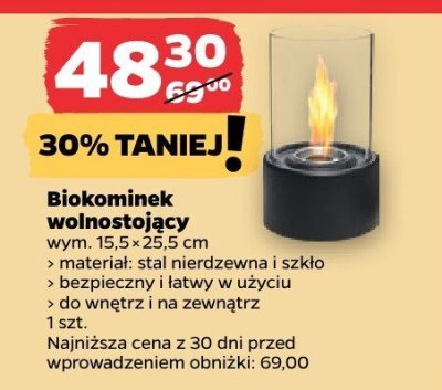 Biokominek wolnostojący promocja w Netto