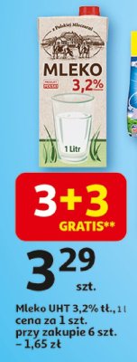 Mleko UHT 3,2% 1L promocja w Auchan