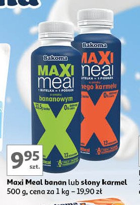 Jogurt słony karmel Bakoma maxi meal promocja