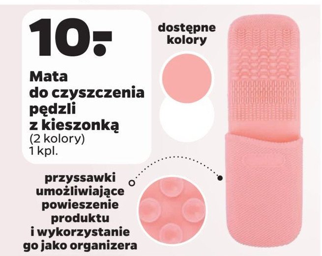 Mata do czyszczenia pędzli silikonowa z kieszonką promocja