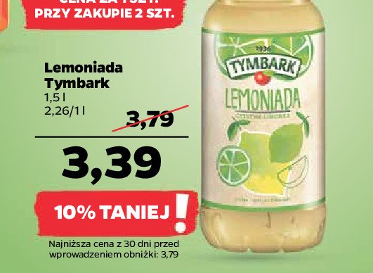 Lemoniada cytrynowa Tymbark lemoniada promocja