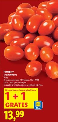 Pomidory truskawkowe promocja w Lidl
