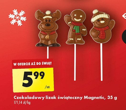 Lizak czekoladowy mikołaj Magnetic promocja