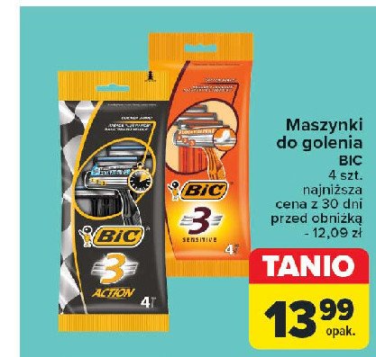 Maszynka do golenia Bic 3 action promocja