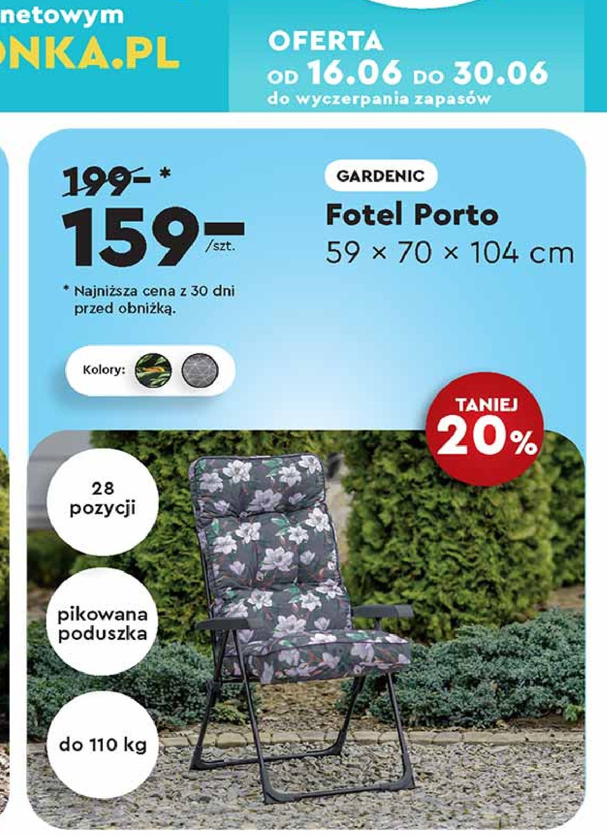 Fotel porto Gardenic promocja