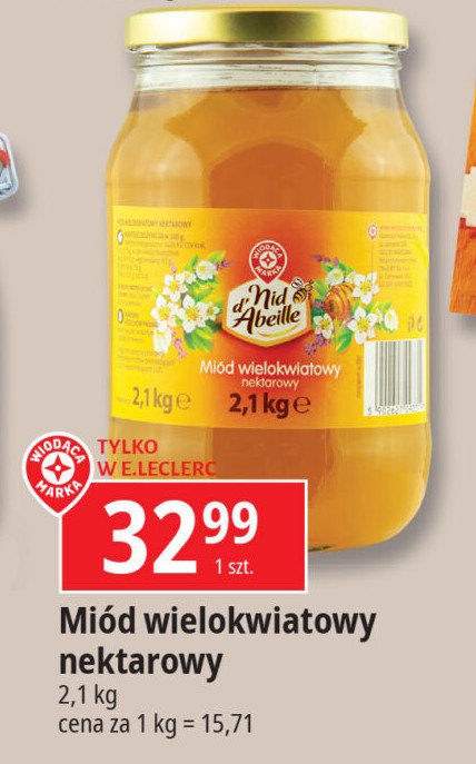 Miód wielokwiatowy nektarowy Wiodąca marka nid d'abeille promocja