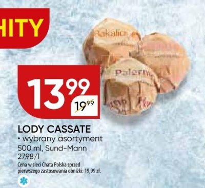 Lody cassate wybrany asortyment promocja w Chata Polska