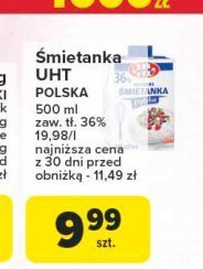 Śmietanka polska 36% Mlekovita promocja w Carrefour