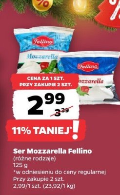 Ser Mozzarella (różne rodzaje) 125g promocja w Netto
