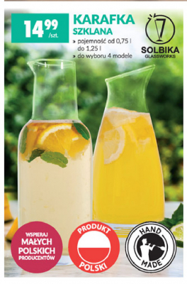 Karafka szklana 1.25 l Solbika promocja