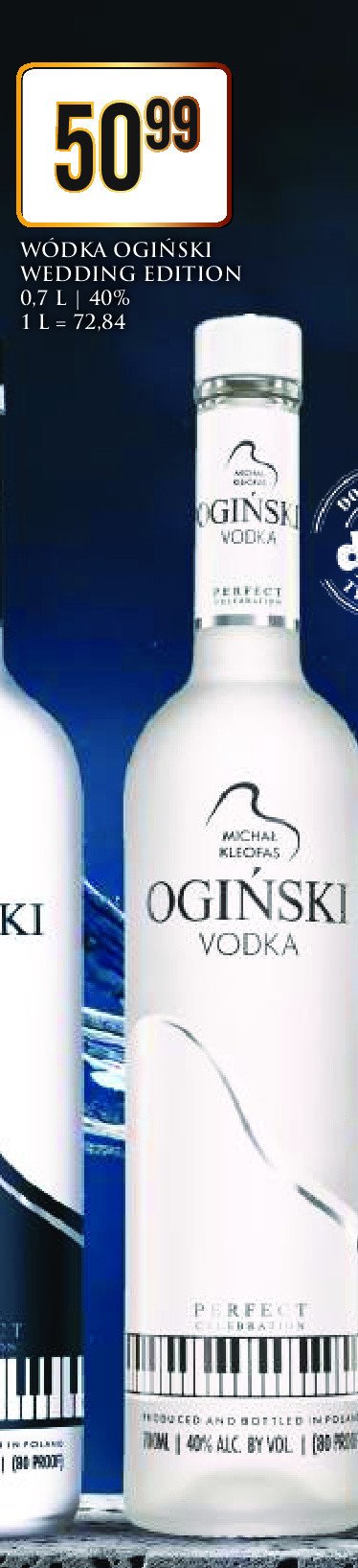 Wódka wedding edition Ogiński vodka promocja w Dino