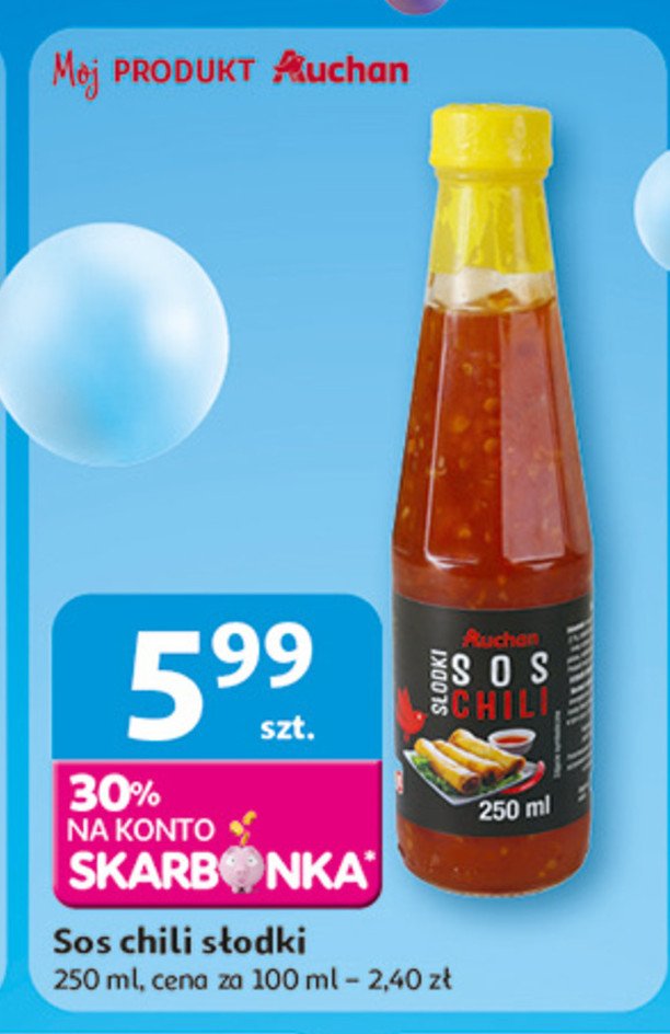 Sos chili słodki Auchan różnorodne (logo czerwone) promocja w Auchan