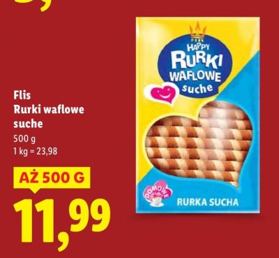 Rurki waflowe suche Flis promocja w Lidl