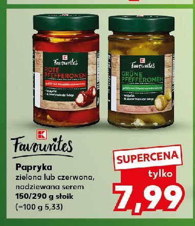 Papryka zielona nadziewana serem K-classic favourites promocja