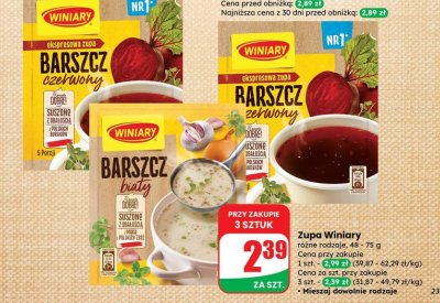 Zupa barszcz czerwony Winiary promocja w Dino