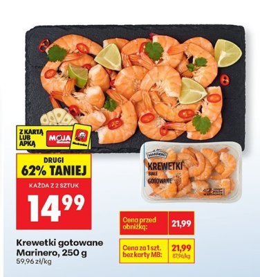 Krewetki gotowane, 250 g promocja w Biedronka