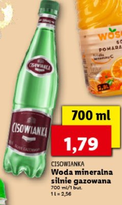 Woda silnie gazowana szkło Cisowianka promocja