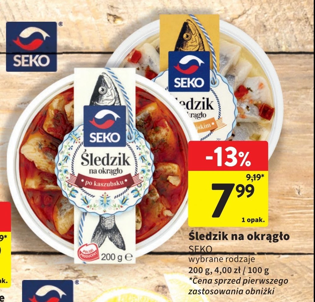 Śledzik na okrągło w oleju wiejskim Seko promocja w Intermarche