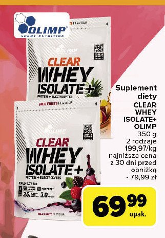 Białko tropical fruits Olimp clear whey isolate+ promocja w Carrefour