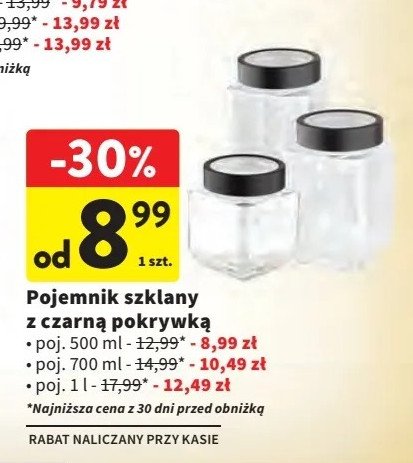 Pojemnik szklany z czarną pokrywką 500 ml Valdinox promocja