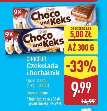 Batony mleczne Choceur promocja w Aldi