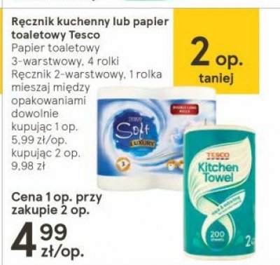 Papier toaletowy super długi soft Tesco mw promocja