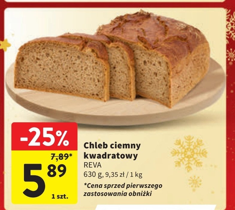 Chleb ciemny kwadratowy Reva promocja w Intermarche