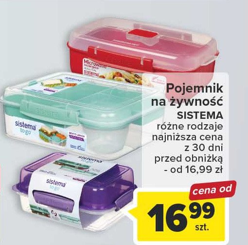 Pojemnik to go prostok膮tny 1.8 l Sistema promocja