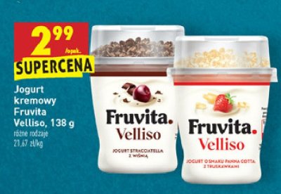 Jogurt kremowy z toperem panna cotta z truskawkami i białą czekoladą Fruvita promocja