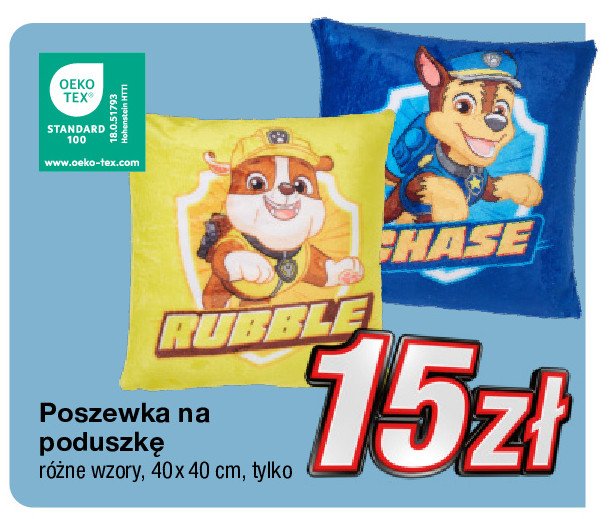 Poszewka psi patrol 40 x 40 cm promocja