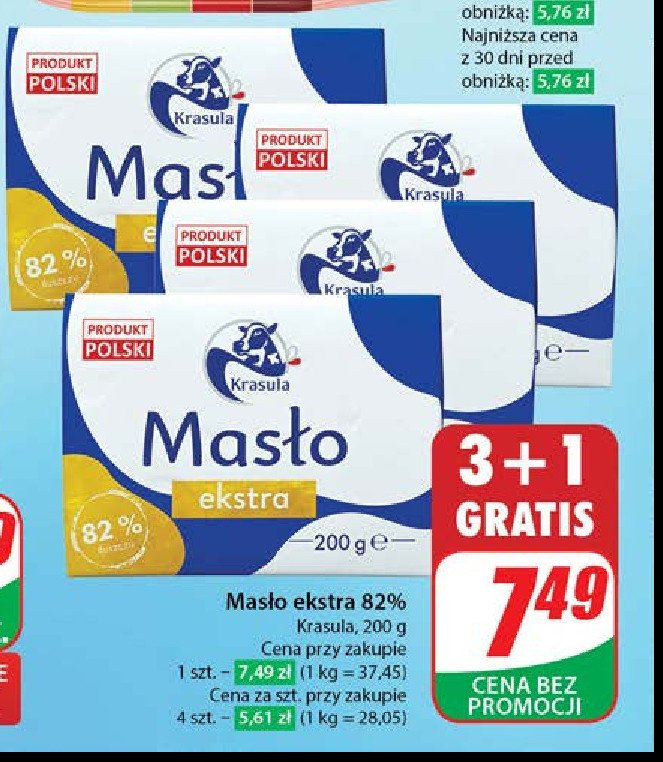 Masło ekstra Krasula promocja