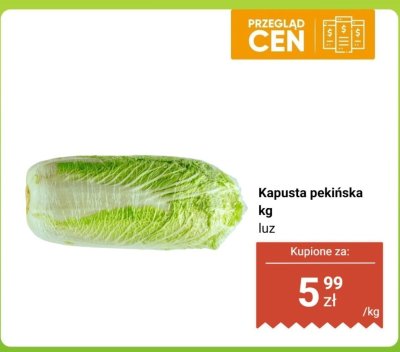 Kapusta pekińska luz promocja w Dino